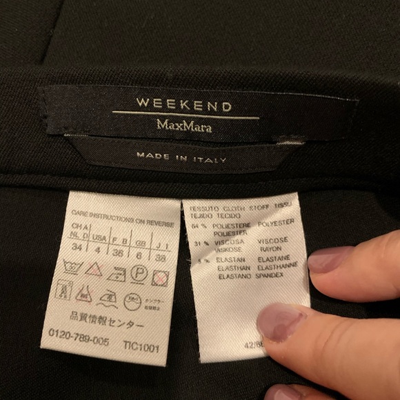 MaxMara black skirt sz 4 - Picture 3 of 3